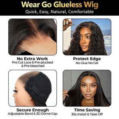 SAGGIUS™ | 50% OFF — 100% Human Hair Pre-Cut Lace Wig · Seamless Natural Blend ✨