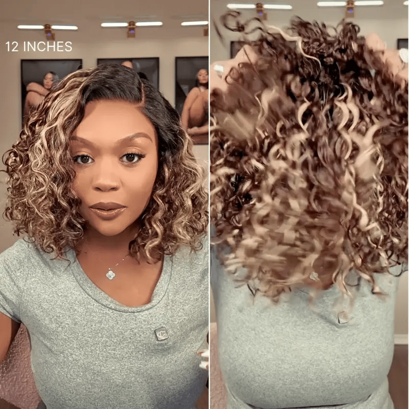 🇺🇸 SAGGIUS™ | Final Hours – 58% OFF Water Wave Short Bob HD Lace Wig | 100% Human Hair ✨