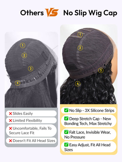 7x5 Pre Cut Balayage Highlight Body Wave Lace Wigs With Invisi Drawstring