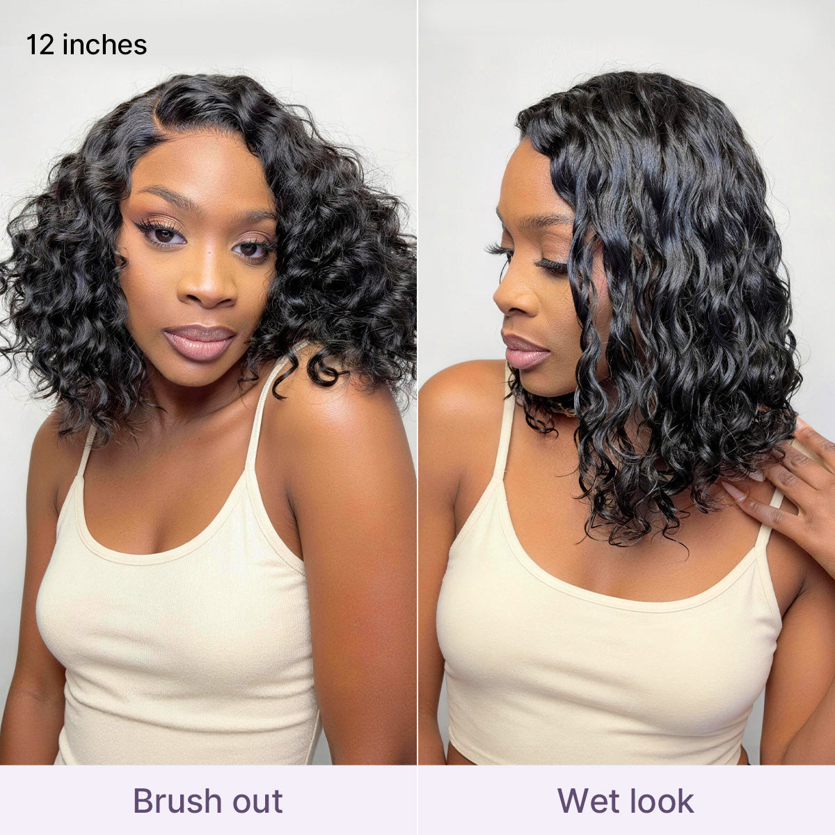 🇺🇸 SAGGIUS™ | Final Hours – 58% OFF Water Wave Short Bob HD Lace Wig | 100% Human Hair ✨