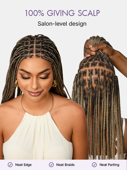 🔥 Last Day: 58% OFF | Seamless Knotless Braids HD Lace Wig ✨ • SAGGIUS™