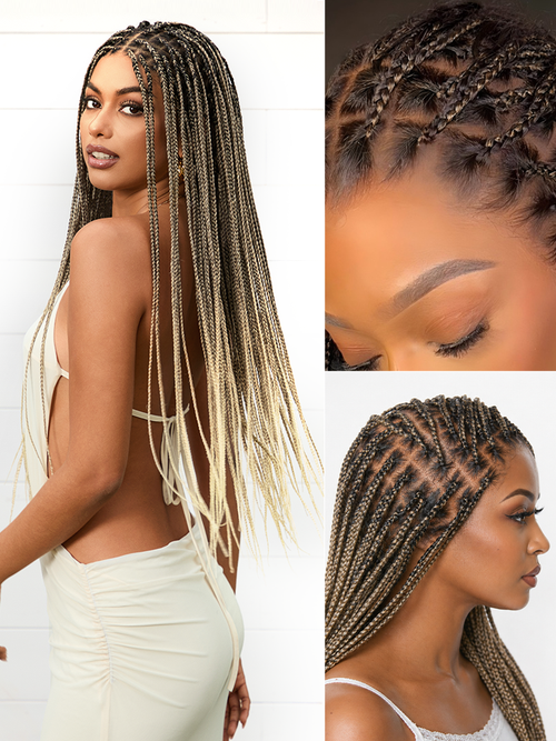 🔥 Last Day: 58% OFF | Seamless Knotless Braids HD Lace Wig ✨ • SAGGIUS™
