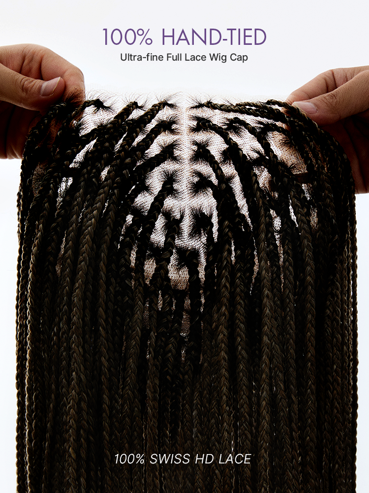 🔥 Last Day: 58% OFF | Seamless Knotless Braids HD Lace Wig ✨ • SAGGIUS™