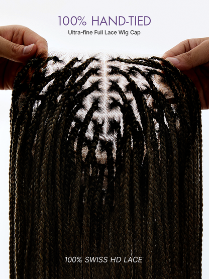 🔥 Last Day: 58% OFF | Seamless Knotless Braids HD Lace Wig ✨ • SAGGIUS™