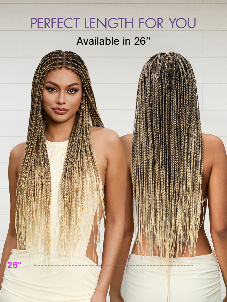 🔥 Last Day: 58% OFF | Seamless Knotless Braids HD Lace Wig ✨ • SAGGIUS™