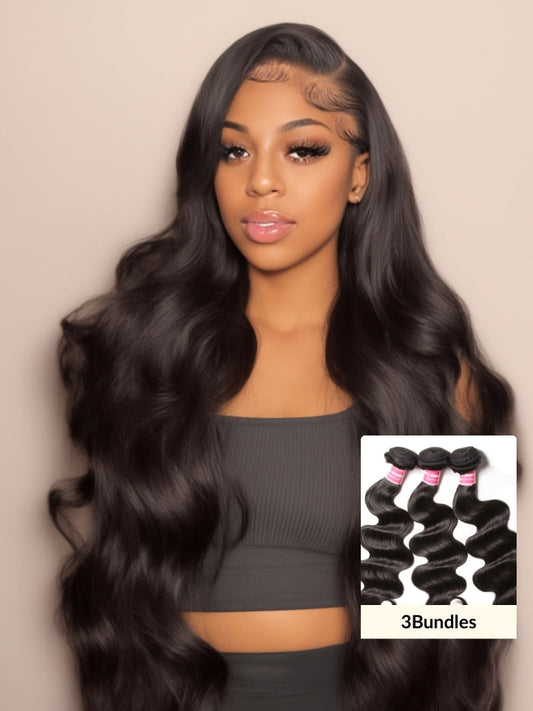 Hair Remy Human Hair Malaysian Body Wave Hair 3 Bundles 100% Unprocessed Human Hair Weave for Black