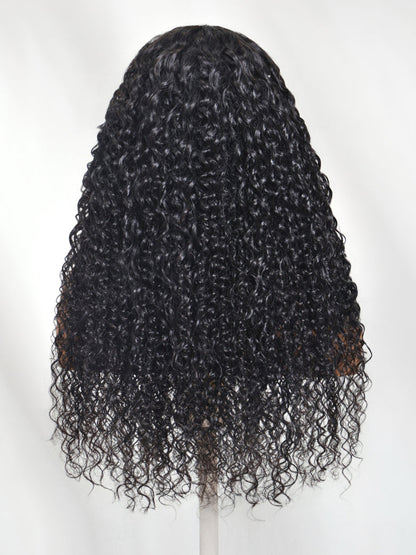 [Free Hot Comb]180% Density 7x5/ 13x4 Pre-Everything Water Wave & Curly Mixed Pre Cut Lace Frontal Human Hair Wigs With Invisi Drawstring
