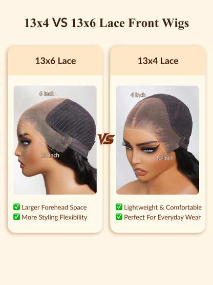 [180% Density]13x6/ 7x5 HD Wet And Wavy Water Wave Bye Bye Knots Pre-Cut Lace Frontal Wigs With Elastic Drawstring