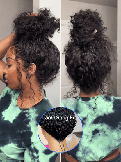 [180% Density]13x6/ 7x5 HD Wet And Wavy Water Wave Bye Bye Knots Pre-Cut Lace Frontal Wigs With Elastic Drawstring
