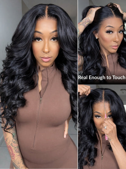 [22''=$135]180% Density 13x4 Pre-Everything Loose Wave Glueless Lace Frontal Wig –Feathered Style and Elastic Drawstring Flash Sale