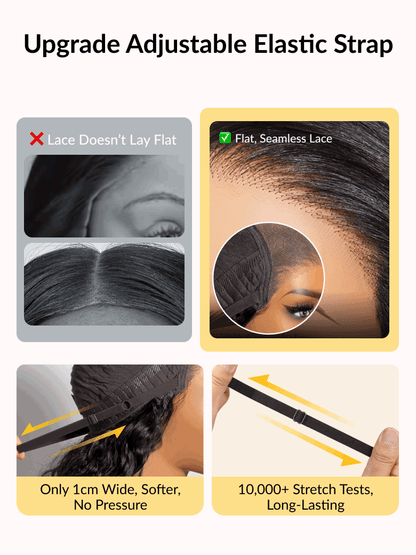 13x4 Pre Everything Micro Water Wave Natural Ripple Curl Organic Ripple Wave Lace Frontal Wig With Invisi Drawstring