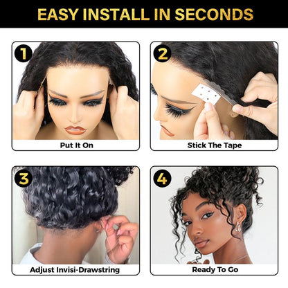 SAGGIUS™ | 50% OFF — 100% Human Hair Pre-Cut Lace Wig · Seamless Natural Blend ✨