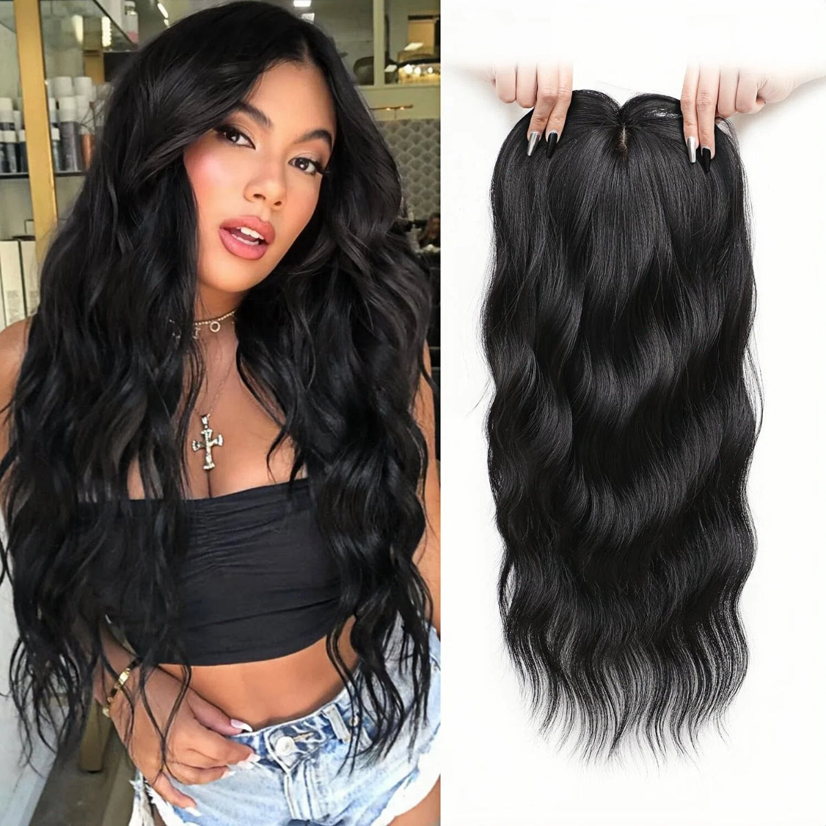🇺🇸 Final Hours – 58% OFF | Lightweight & Breathable Wavy Hair Topper ✨ Natural Volume, Everyday Confidence