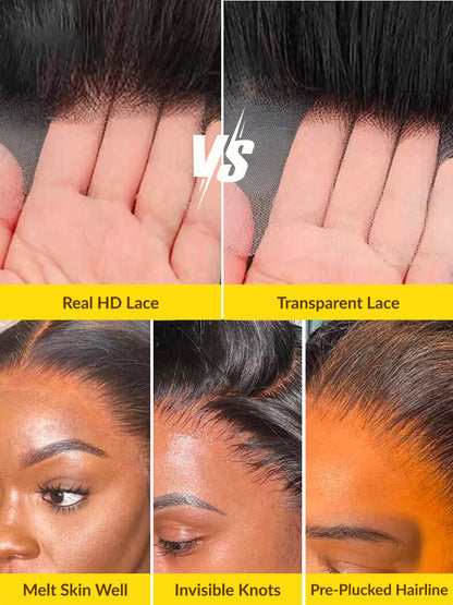 [28''-30'' Special Offer]Affordable 7x5/13x4 Bye Bye Knots Body Wave HD Pre-cut Lace Wig With Invisi Drawstring Flash Sale