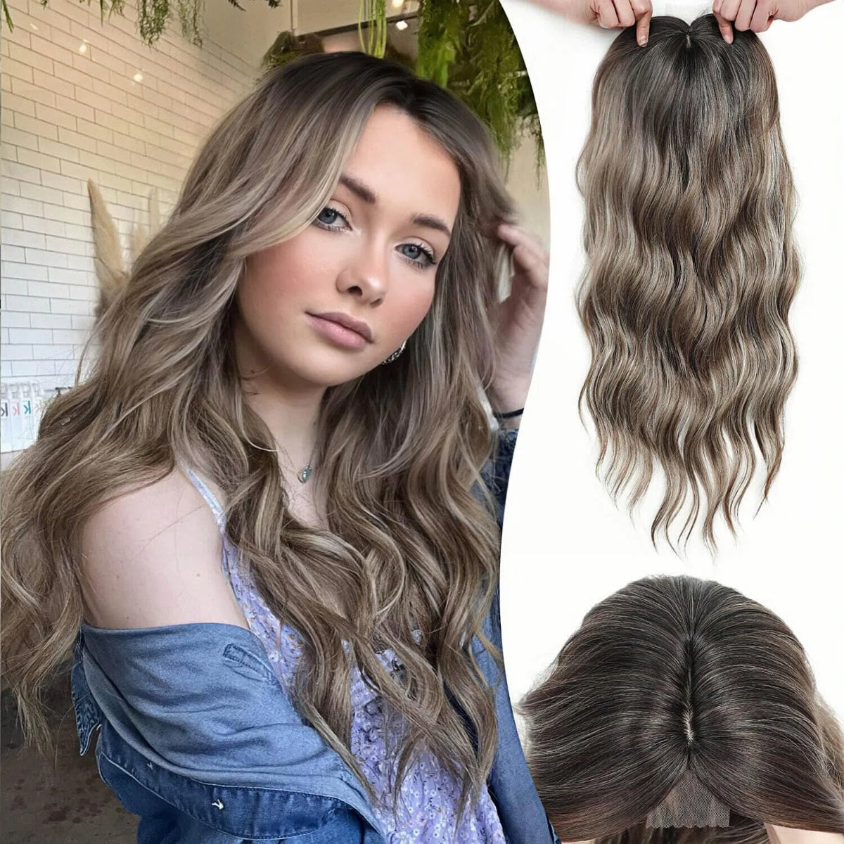 🇺🇸 Final Hours – 58% OFF | Lightweight & Breathable Wavy Hair Topper ✨ Natural Volume, Everyday Confidence