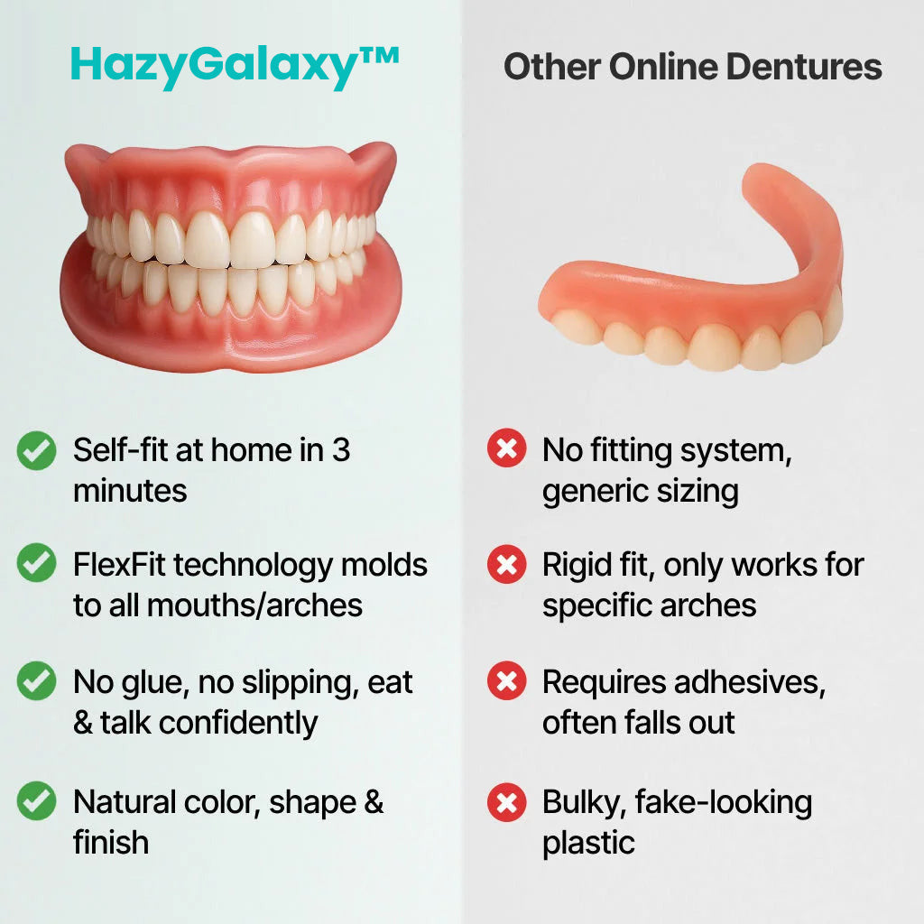 ⏰⏰ HazyGalaxy™ Custom-Fit Dentures ⏰ ENDS TODAY   70% OFF | Smile with Confidence