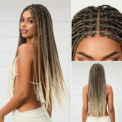 🔥 Last Day: 58% OFF | Seamless Knotless Braids HD Lace Wig ✨ • SAGGIUS™