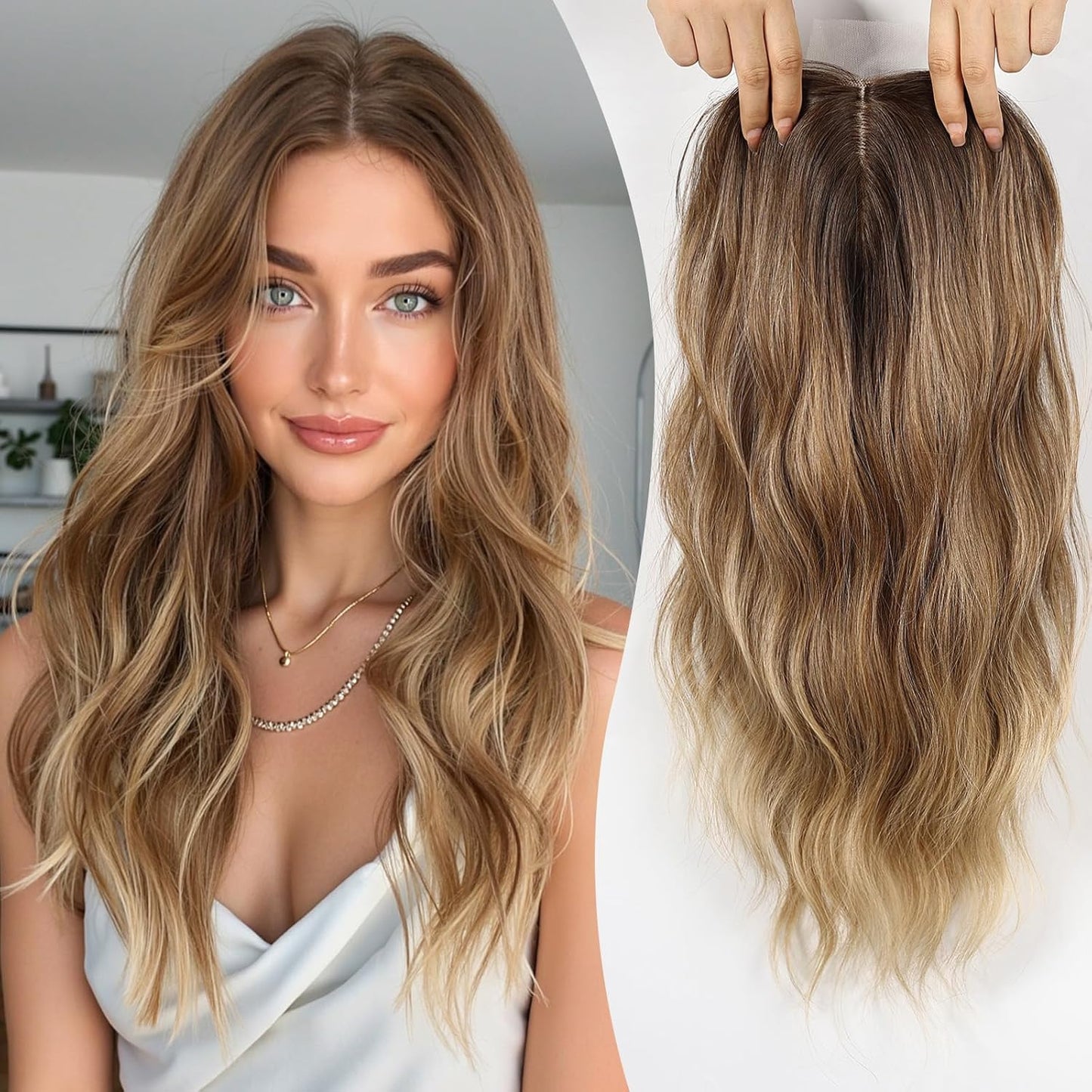 🇺🇸 Final Hours – 58% OFF | Lightweight & Breathable Wavy Hair Topper ✨ Natural Volume, Everyday Confidence