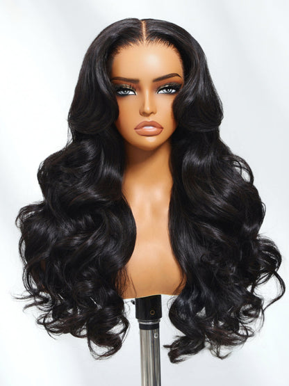 [22''=$135]180% Density 13x4 Pre-Everything Loose Wave Glueless Lace Frontal Wig –Feathered Style and Elastic Drawstring Flash Sale