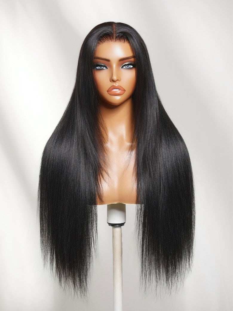 [22''=$135]180% Density 13x4 Pre-Everything Loose Wave Glueless Lace Frontal Wig –Feathered Style and Elastic Drawstring Flash Sale