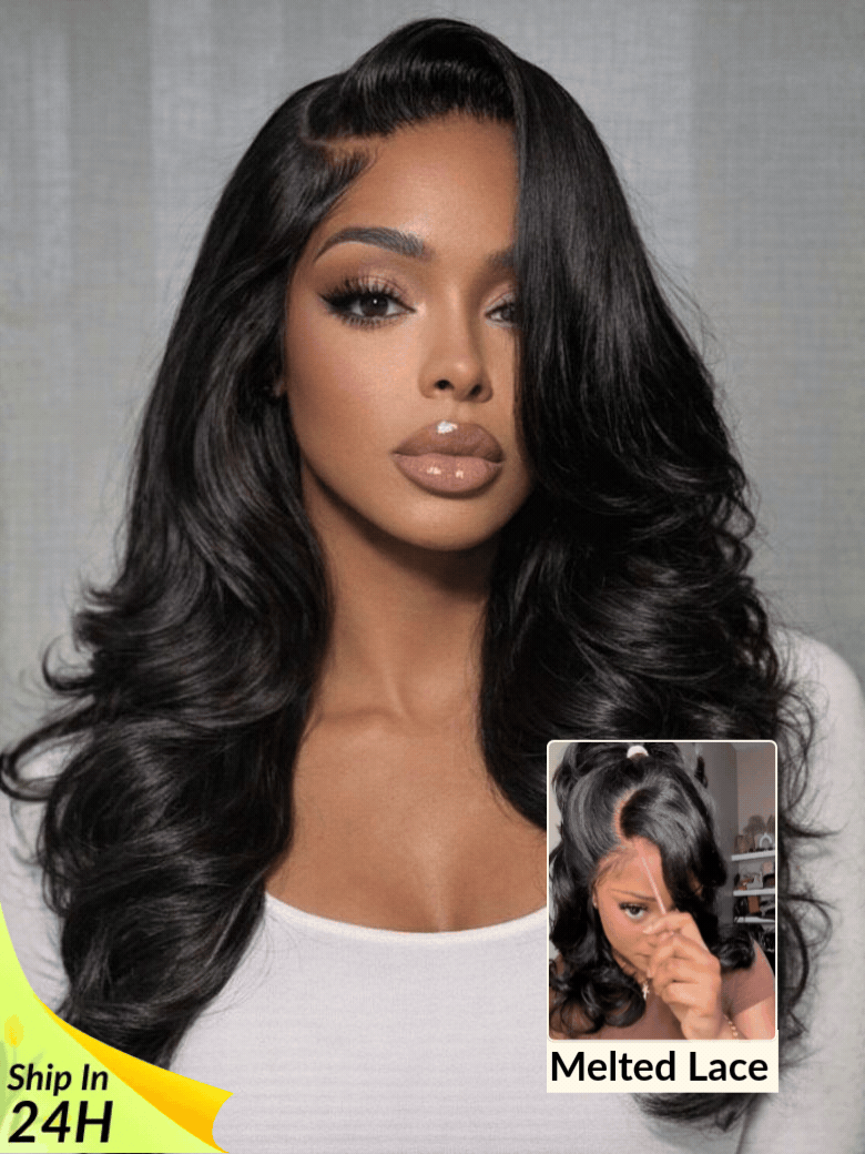 [22''=$135]180% Density 13x4 Pre-Everything Loose Wave Glueless Lace Frontal Wig –Feathered Style and Elastic Drawstring Flash Sale