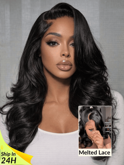[22''=$135]180% Density 13x4 Pre-Everything Loose Wave Glueless Lace Frontal Wig –Feathered Style and Elastic Drawstring Flash Sale