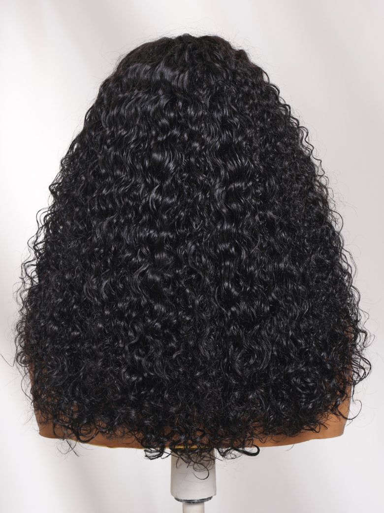 7x5 Pre Cut Soft Kinky Curly Full Volume Fluffy Curls Lace Wig With Invisi Drawstring