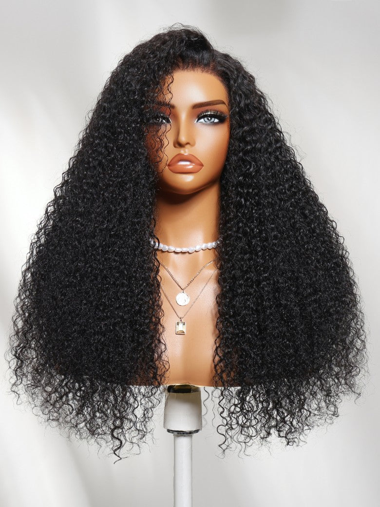 7x5 Pre Cut Springy Micro-coils With High Curl Memory Jerry Curly Lace Part Wig