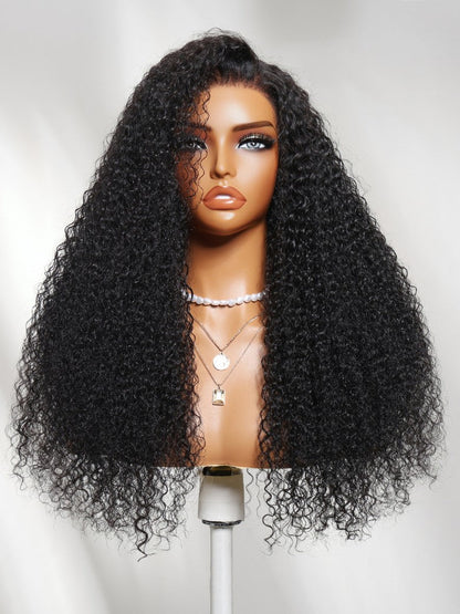 7x5 Pre Cut Springy Micro-coils With High Curl Memory Jerry Curly Lace Part Wig