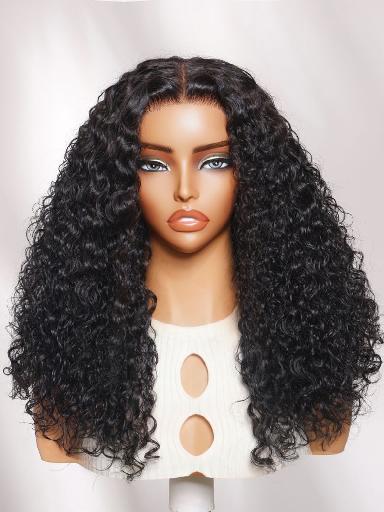 7x5 Pre Cut Soft Kinky Curly Full Volume Fluffy Curls Lace Wig With Invisi Drawstring